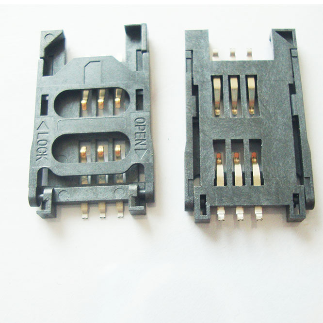 CMSIM661002 2FF sim card connector all plastic type compatible with  C707 10M006 500 2