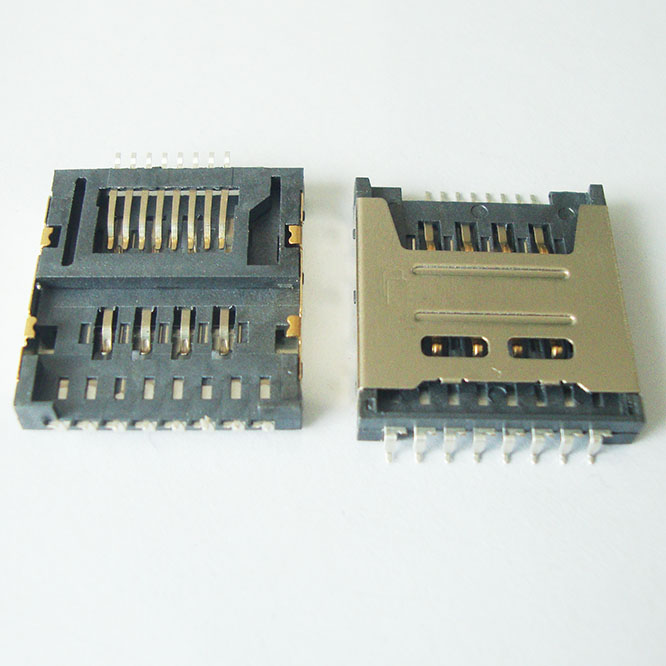 CMSIM661001 Stable quality 2FF sim + micro sd combo card connector