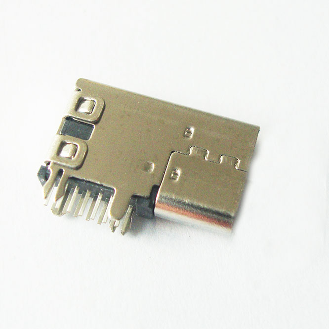 CMUCF661023 Universal Serial Bus (USB) Type C, Upright, Through Hole, Straight Tab and Clip, Dual Row, 14 Circuits, Gold (Au) Plating