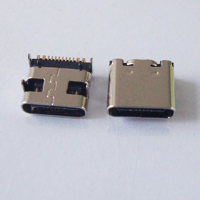 CMUCF661029 cheapest usb type c 16 pin shell through hole solder tail smt