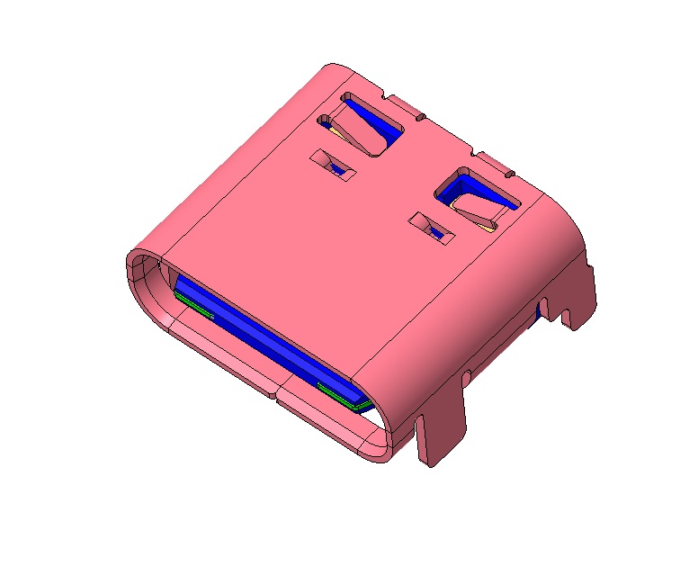 CMUCF661001 usb type c 24 pin receptacle top mount SMT tail compatible with 105450 0111