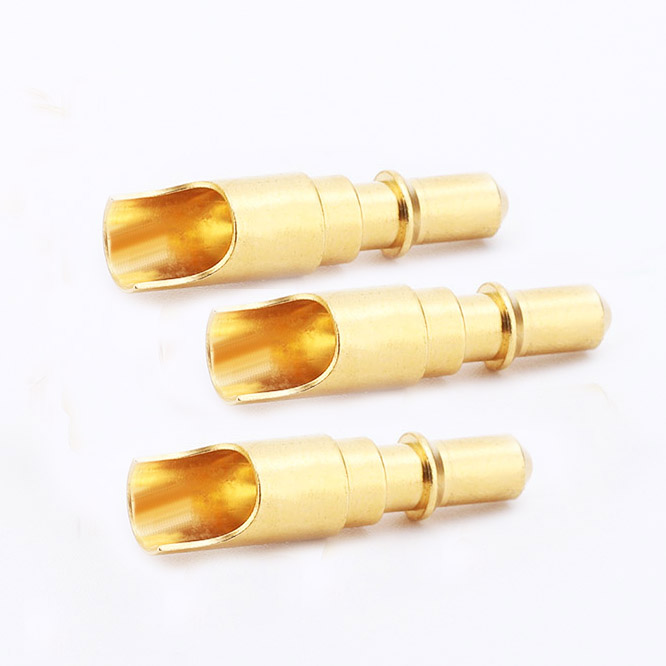 CMPGP661011 pogo pin 1 pin 4.70 mm height gold plated solder cup type