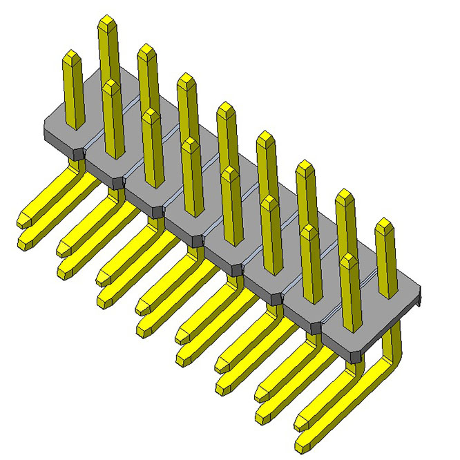 CMPHM161013 pin header dual row housing 1.00 mm pitch 2.54 mm Nylon 6T housing