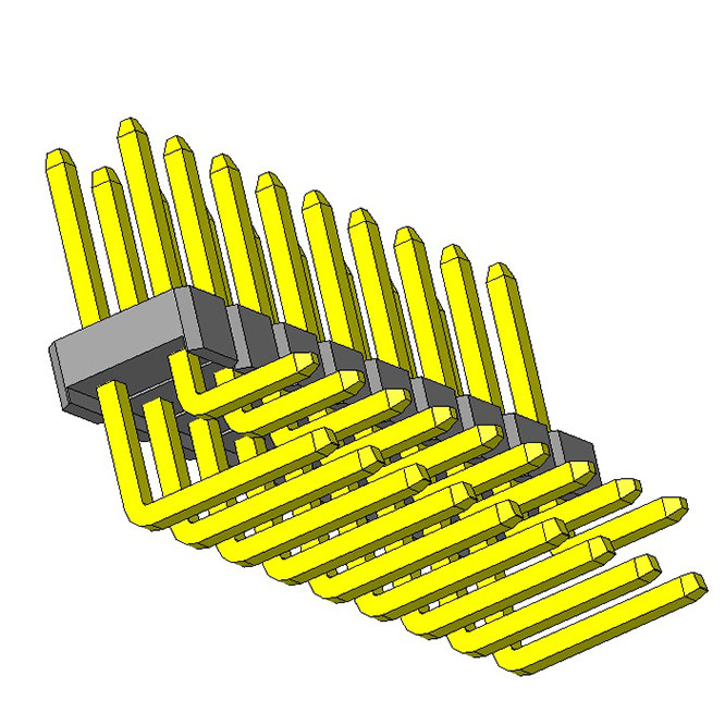 CMPHM181015 2.00 mm housing bend pin double row 2.54 mm pitch pin header