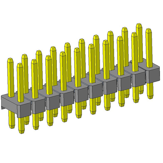 CMPHM201019 vertical type through hole 2.00 housing dual row 2.54 mm pitch pin header