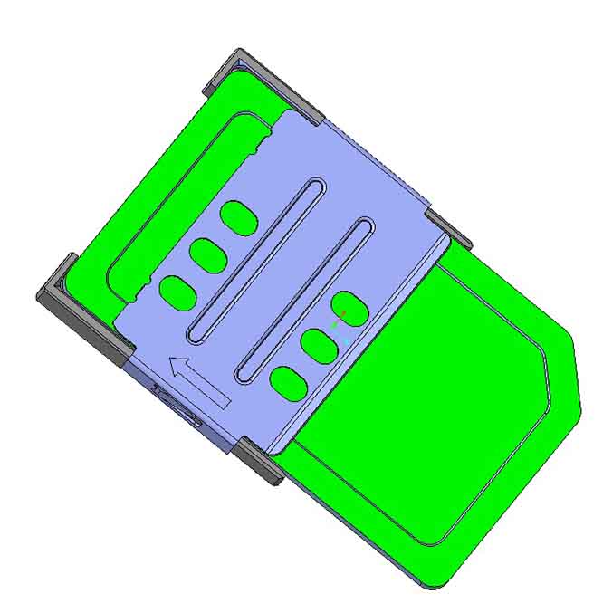 CMSIM661017 sim card socket connector 2.80 mm height push pull type