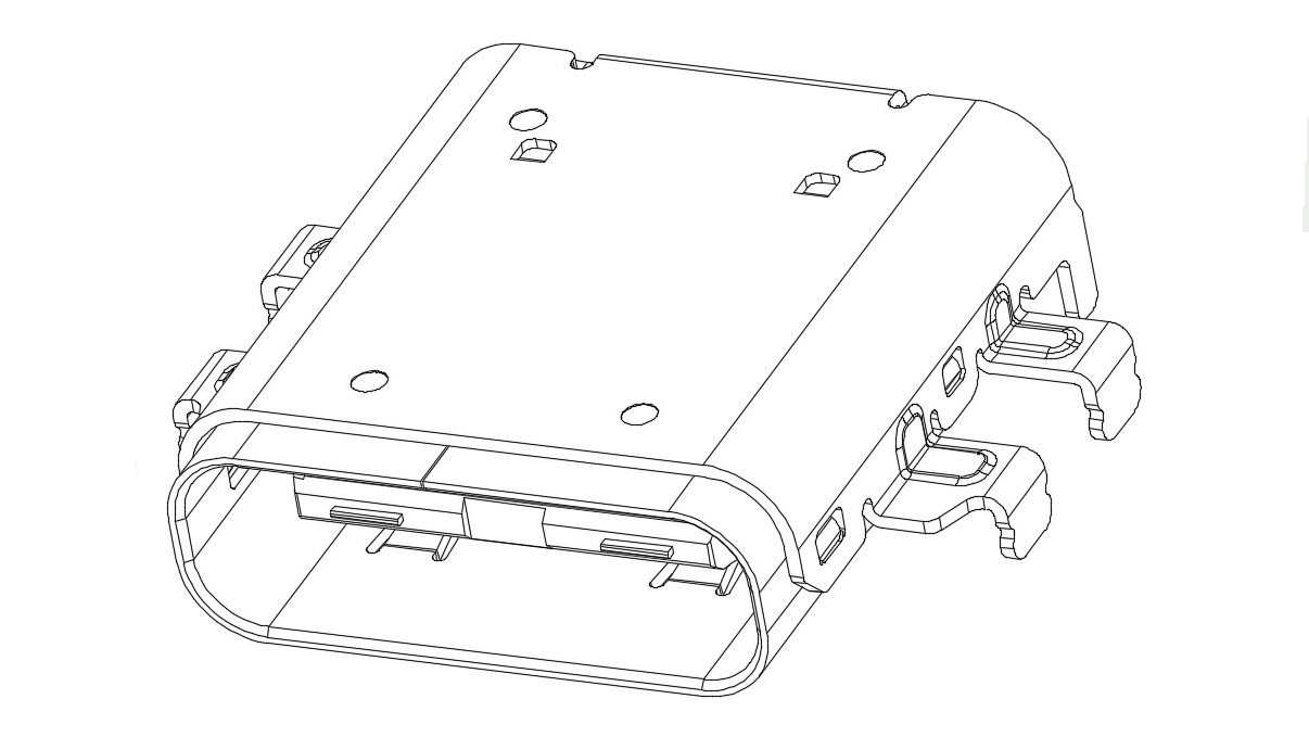 20240704 CMUCF661018  USB TYPE C Receptacle 24 positions middle mount type ,total length 9.84mm , Similar to Tyco  2129691