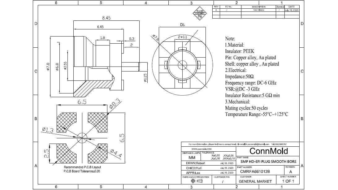CMRFA661012B MP HD EFI PLUG SMOOTH BORE DFI1251A7-004-3GP3G-50