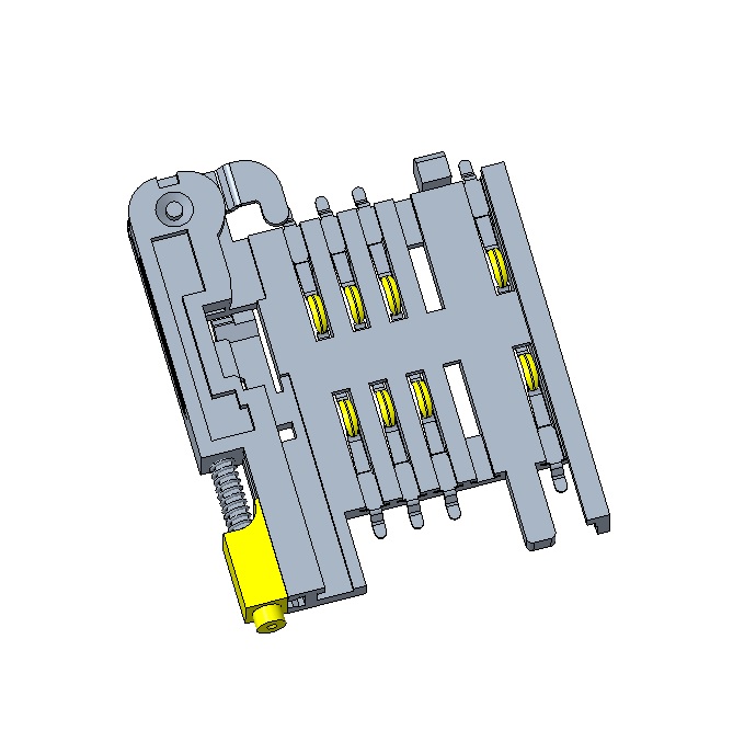 CMSIM661004  mini sim card connector tray push normal type pin to pin compatible with  912283001_sd